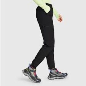 Eddie Bauer black polar fleece lined pull on pants